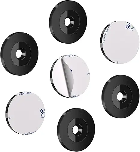 

4 pcs Black Patrol Tags Ntag213 On-Metal NFC Tags 13.56MHz RFID Compatible with G4S Secure Trax, Trackforce and Silvertrac -35mm