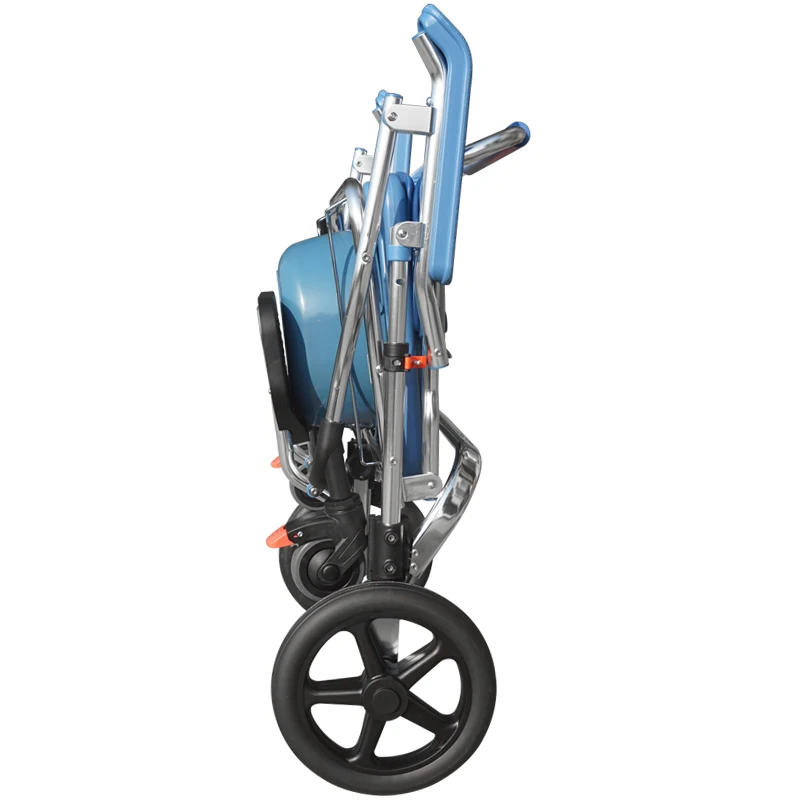 Coolfull Bedside Portable Toilet Seat Commode Shower Chair for Elderly