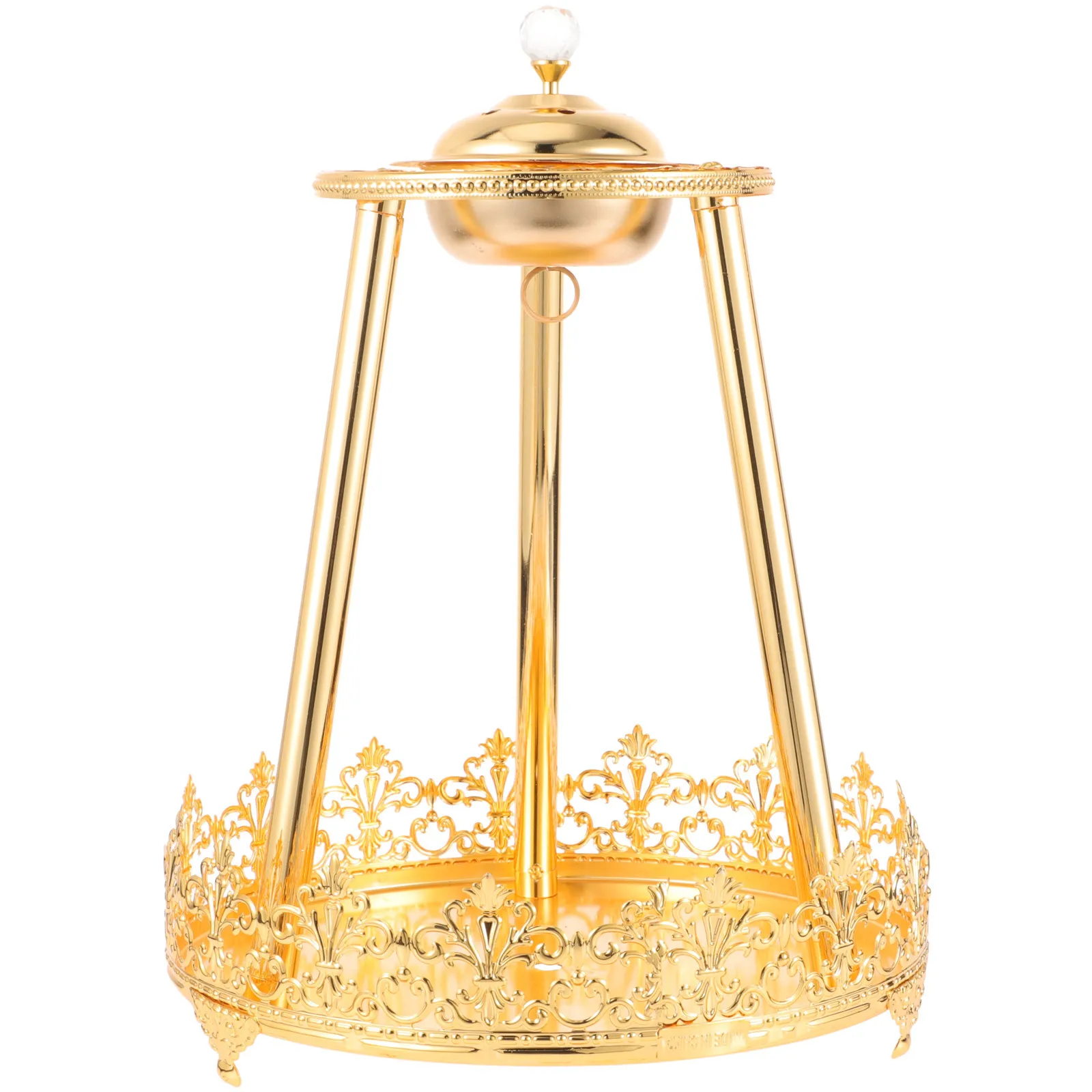 

European Style Incense Burner Alloy Censer Retro Desktop Ornament Home Decoration Vertical Incense Cone Holder Burner Tray For