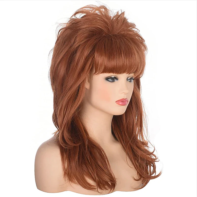 HAIRJOY 80s Women Peggy Bundy Beehive Wig Long Wavy Synthetic Hair Wigs for Married Housewife Vintage Costume Cosplay Halloween