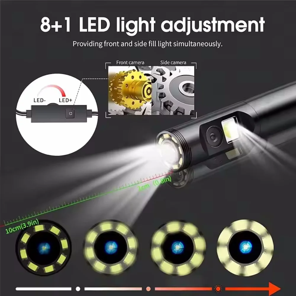 8mm Endoscope For Android Iphone&IOS Smartphone Car Pipe Automotive Boroscope Sewer Inspection Tools Endoscopy Camera Device