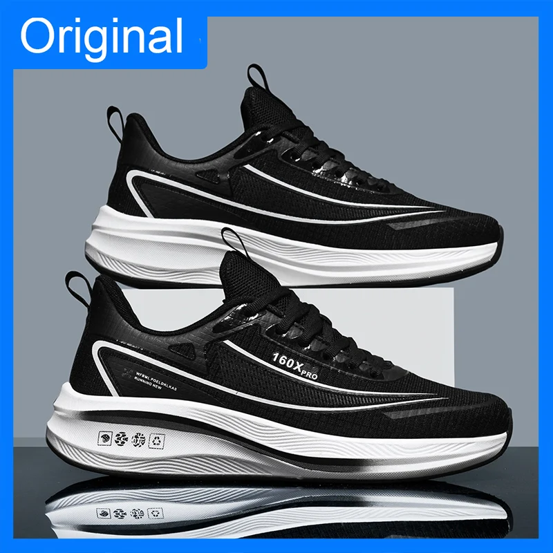 

Men Sports Shoes 2026 Spring New Trend Mesh Cushioning Rebound Flat Bottom Youth Running Competition Training Shoes for Men