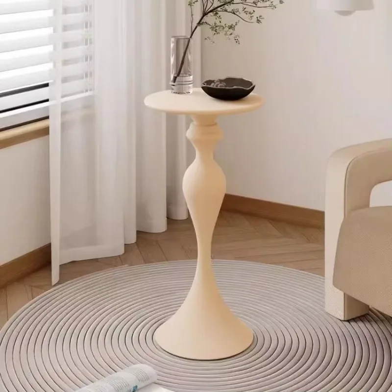 Nordic Minimalist Modern Small Space Bedside Living Room Sofa Coffee Table Iron Round Table Corner