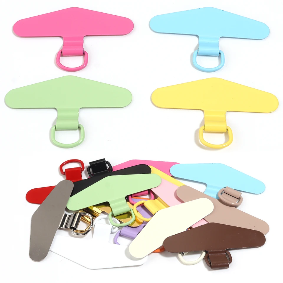 5 Piezas Correa de Acero Inoxidable para Teléfono Universal Antipérdida Triángulo Correa para Teléfono Para Funda de Teléfono Cordón Parche Accesorios 3