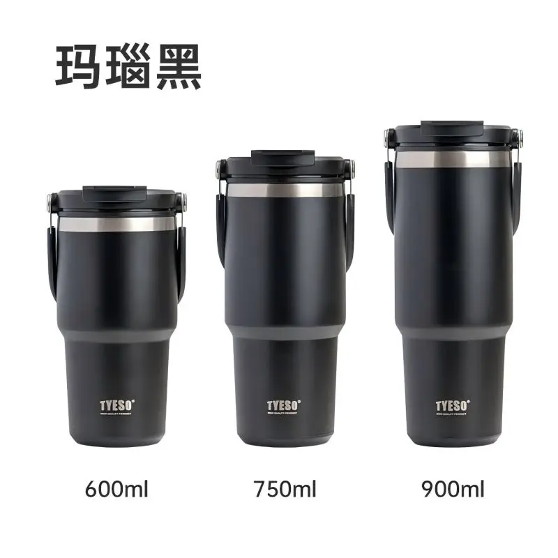 

Tyeso 900ml Stainless Steel Thermos Bottle Coffee Cup Portable Insulation Cold And Hot Travel Fitness Mug Leakproof Vacuum Flask