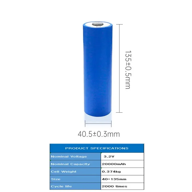 EVE 40135 C40 3.2v 20ah 60000 mA 3C Cylindrical Battery Lithium Battery for Electric Bike Electric Scooter LFP 20ah cell