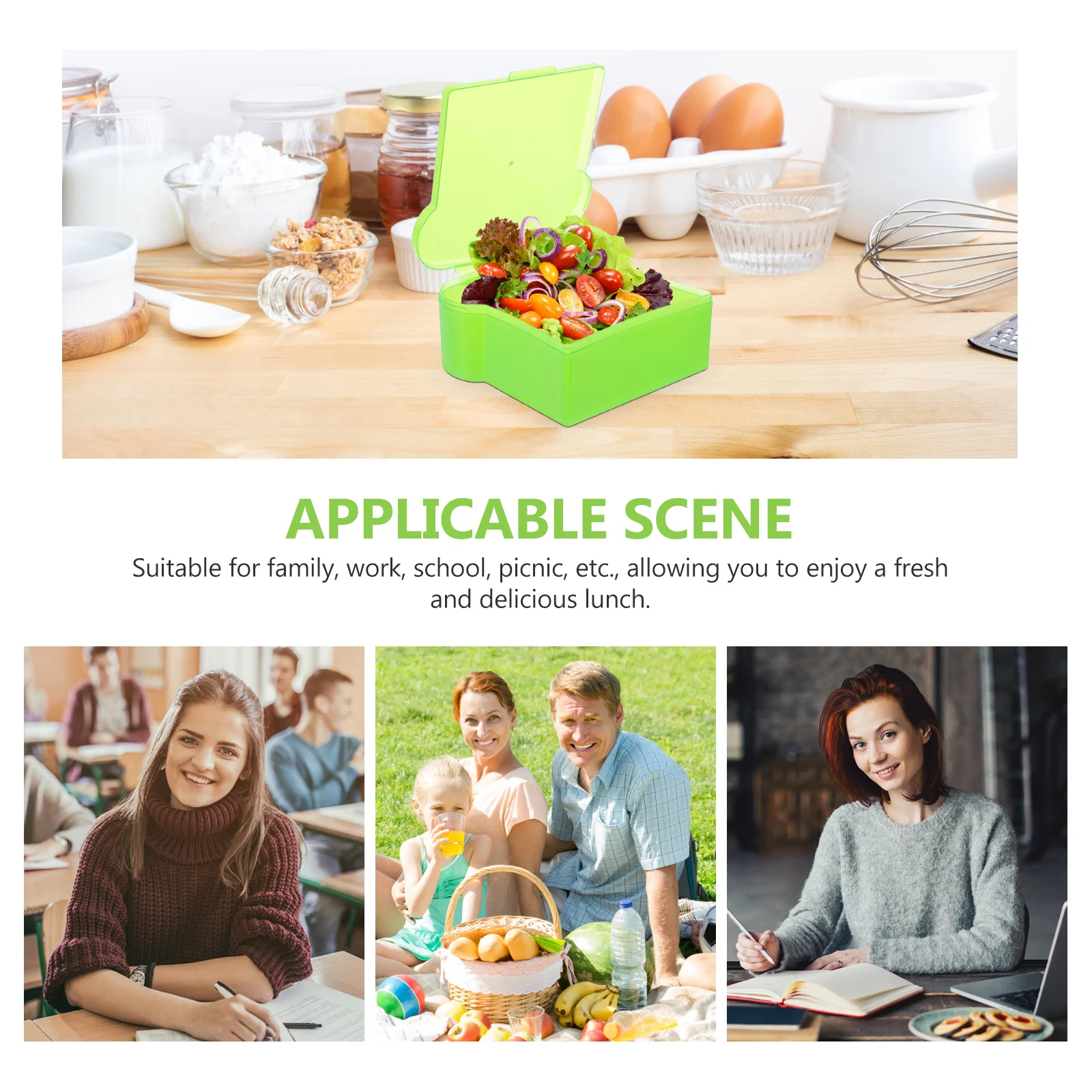 

Sandwich Food Holder Portable Colored Large Capacity Reusable Lunch Box School Office Picnic Lunch Container