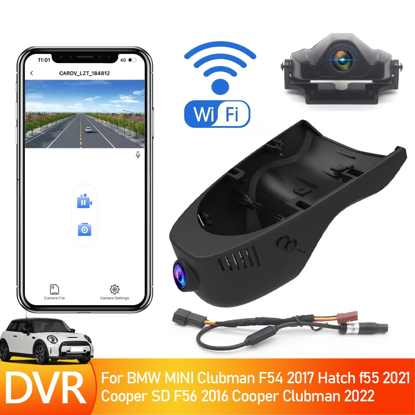 Plug and play Car DVR Wifi Dash Cam Camera For BMW MINI Clubman F54 2017 Hatch f55 2021 Cooper SD F56 2016 Cooper Clubman 2022