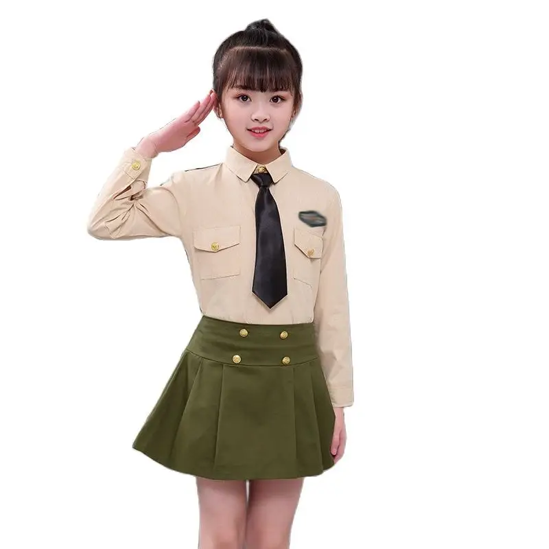 Uniforme de polícia infantil, ternos aéreos das forças especiais, estudantes da escola primária desempenho uniforme do exército para crianças, cosplay