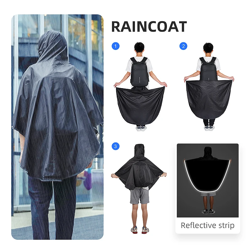 Mark Ryden 40*30*14 Anti-thief TSA Lock Men Backpack Waterproof Raincoat 15.6 inch Laptop Bag School Fashion Man Travel Bag