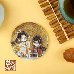 XieLian HuaCheng Acrylic Quicksand Coaster Heaven Official’s Blessing TGCF Cartoon Characters Pads Tea Cup Coffee Mug Mat