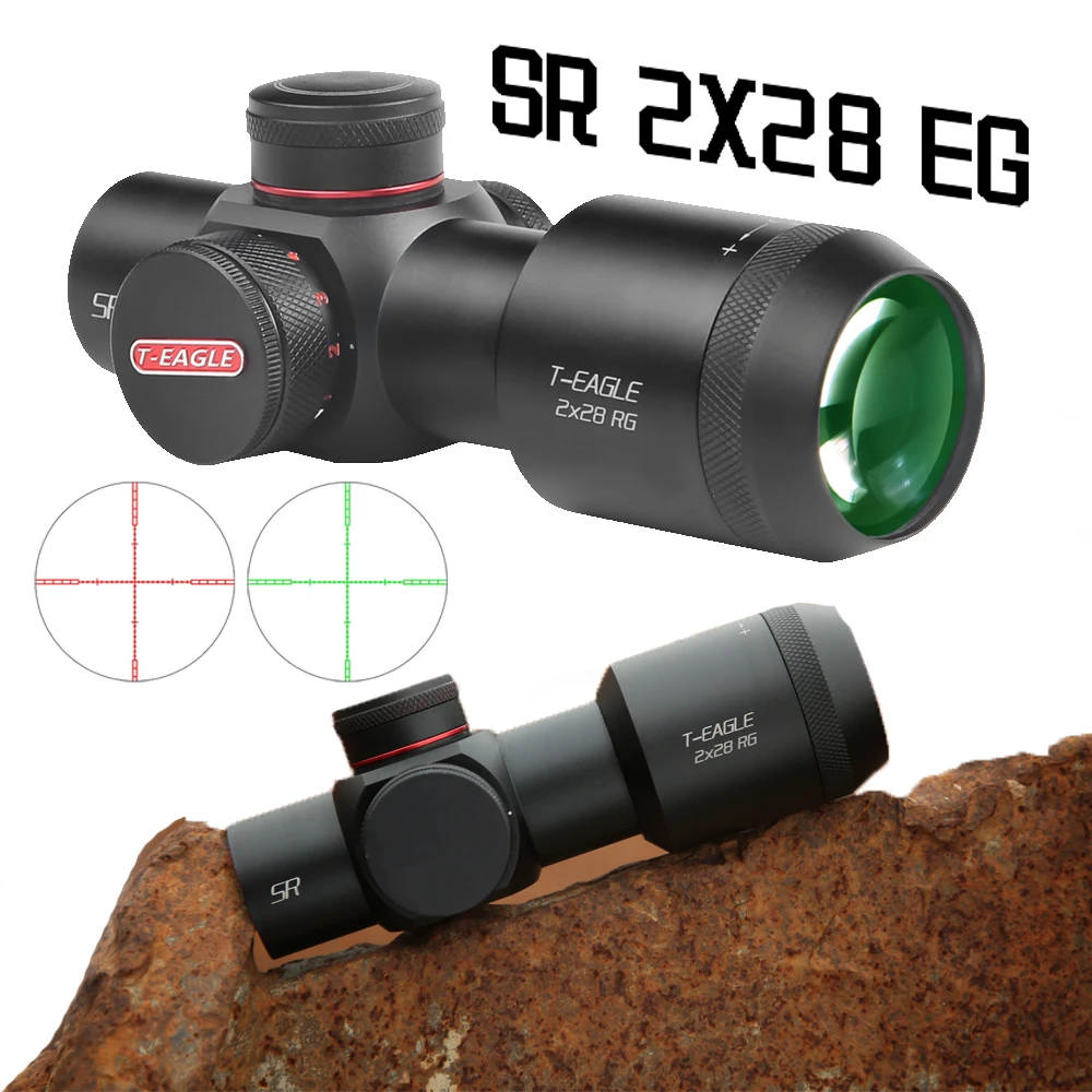 

SR 2X28 RG Short Optic Sight Scope Aluminum Airsoft Riflescope Outdoor Hunting Hd Aseismatic Scope with 11mm/20mm Mounts