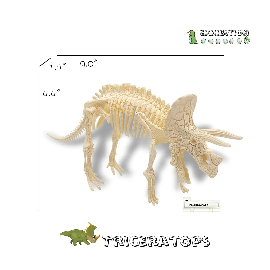 Dinosaur Fossil Skeleton Assembly DIY Toy Educational Jigsaw Puzzle Model Set, Suitable for Children Over 6 Years Old