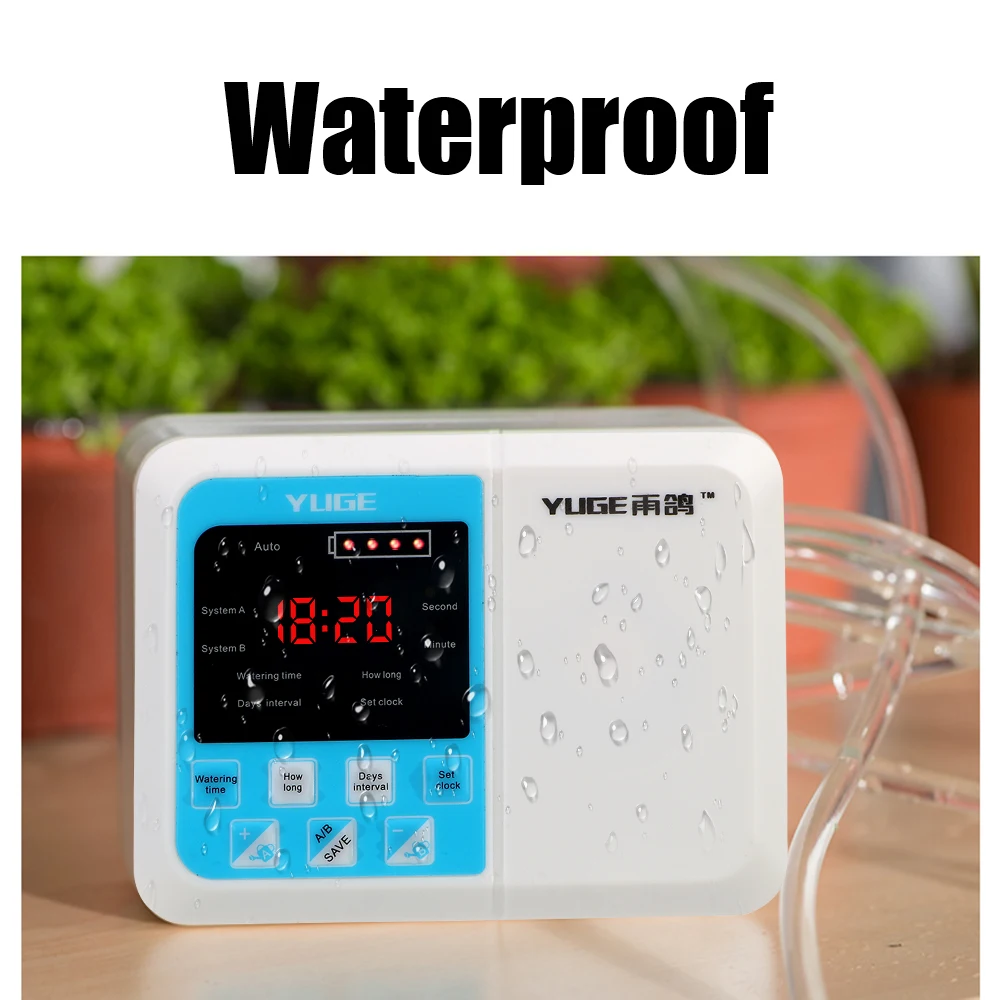 Timer System Watering Device for Plants Solar Energy Automatic Garden Drip Irrigation Device Double Pump Controller Intelligent