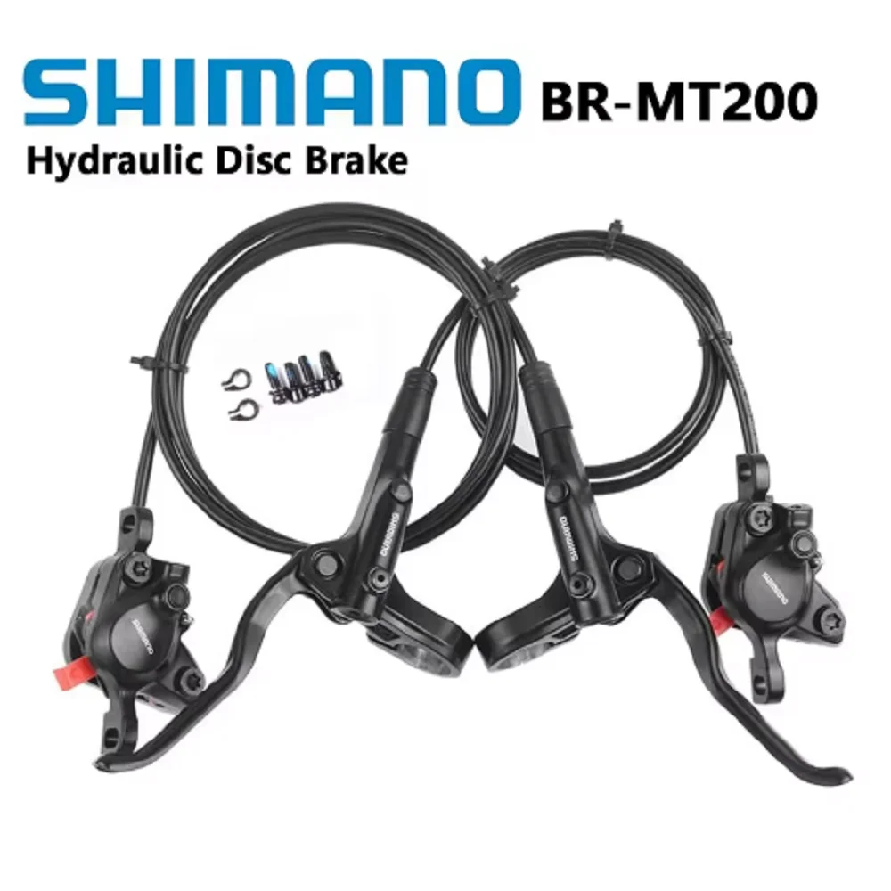 Shimano MT200 Bicycle Brake Mountain MTB Bike Hydraulic Disc Brake Set w/n G3 / HS1 / RT30 / RT56 Rotors 160mm BL-BR-MT200