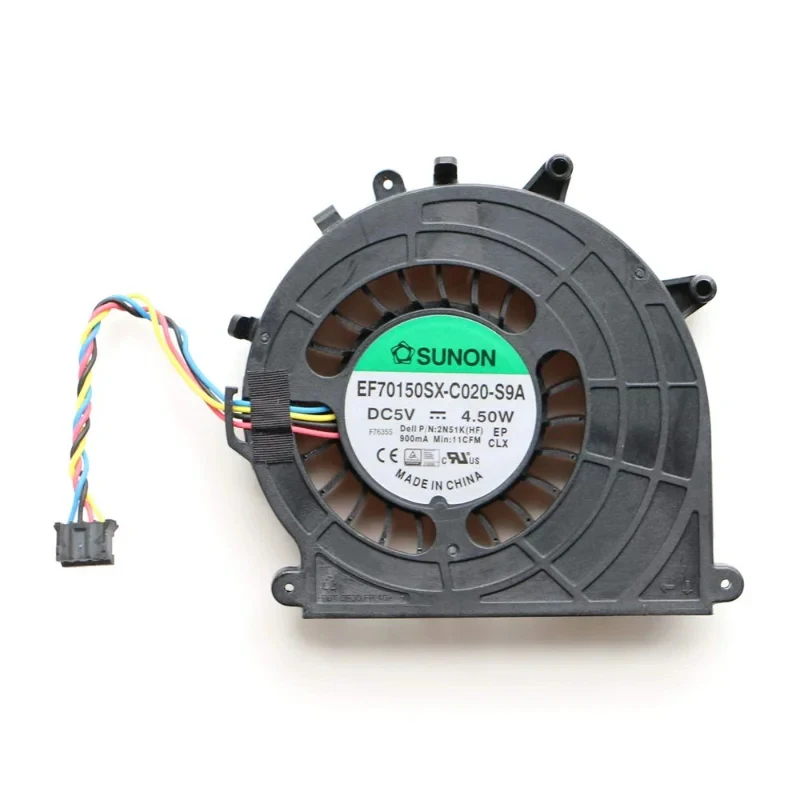 D+CPU Fan for Dell Optiplex 3020 3020m 9020 9020m 3040 3040M 3046 3050 3060 5040M 5060M 7040M Micro System Cooling Fan