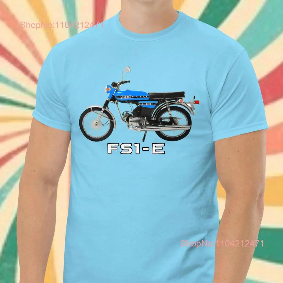 FS1 E Sports Moped T Shirt FS1E Fizzy Classic Seventies Motorcycle Vintage Bike Motorbike 70s for Him Husband 80s