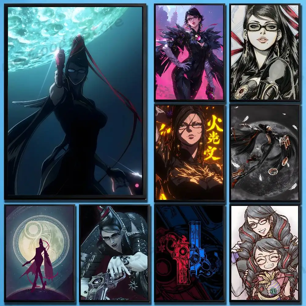Game B-Bayonetta Poster For Wall Prints for Living Room Bedroom Office Home Decoration Gift