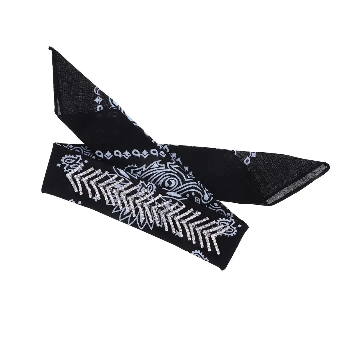

Women Clavicle Collar Scarf Necklace Cotton Rhinestone Printed Neck Chain Printed Neck Chains Choker Fashion Accessories