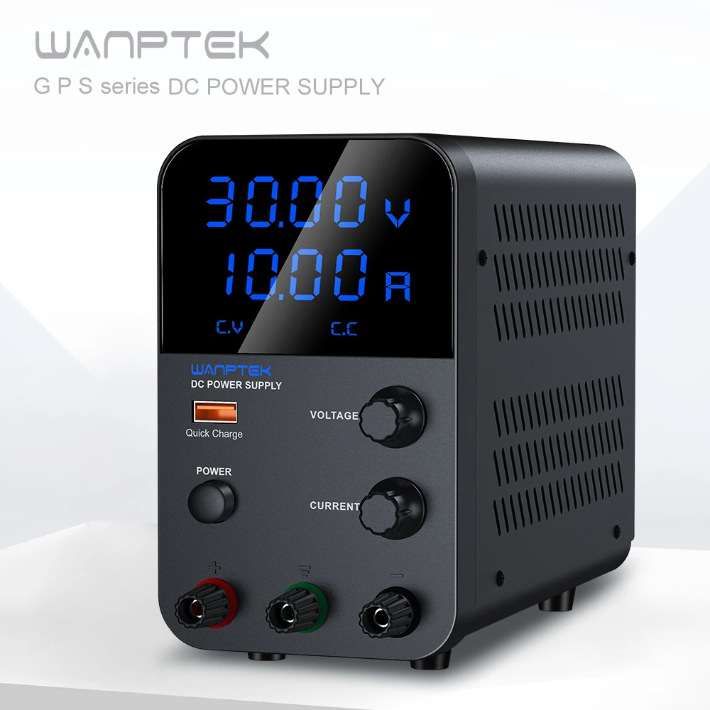 Wanptek Laboratory Power Supplies, Miniature Power Supplies, Voltage Regulators, 30V, 10A, DC Adjustable Digital Display