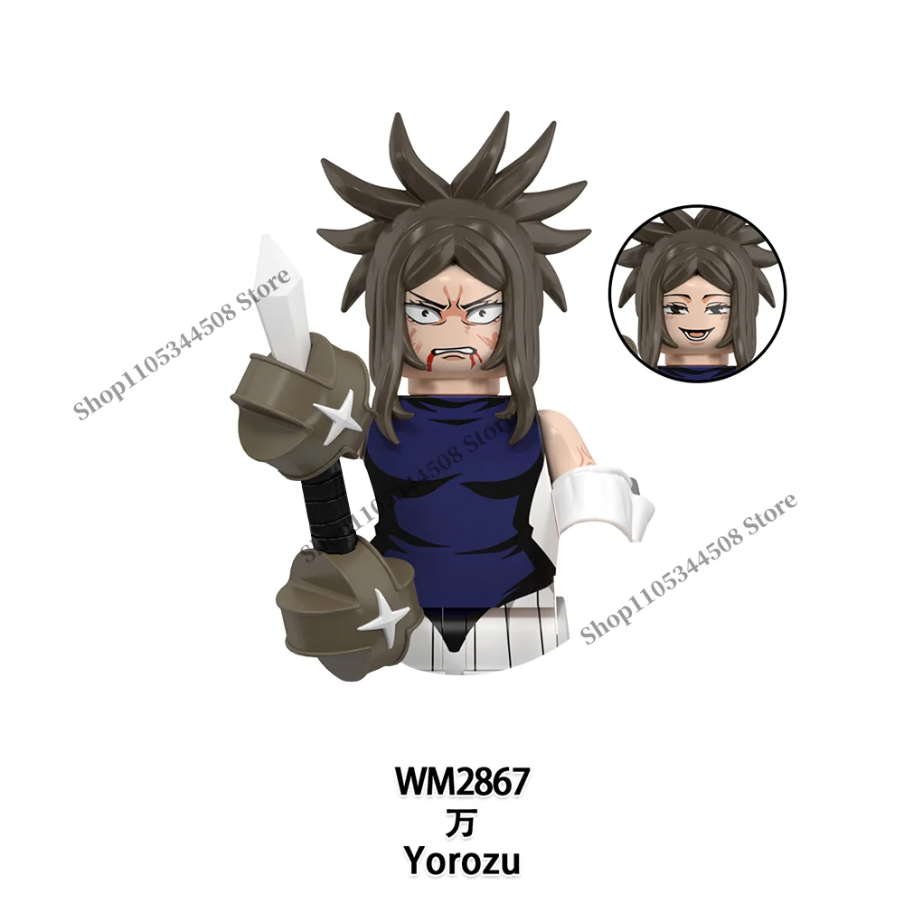 Jujutsu Kaisen Anime-Bausteine Fushiguro Toji Tsukumo Yuki Hanao Choso MINI Cartoon-Puzzle-Bausteine Sammlerstück Geschenk