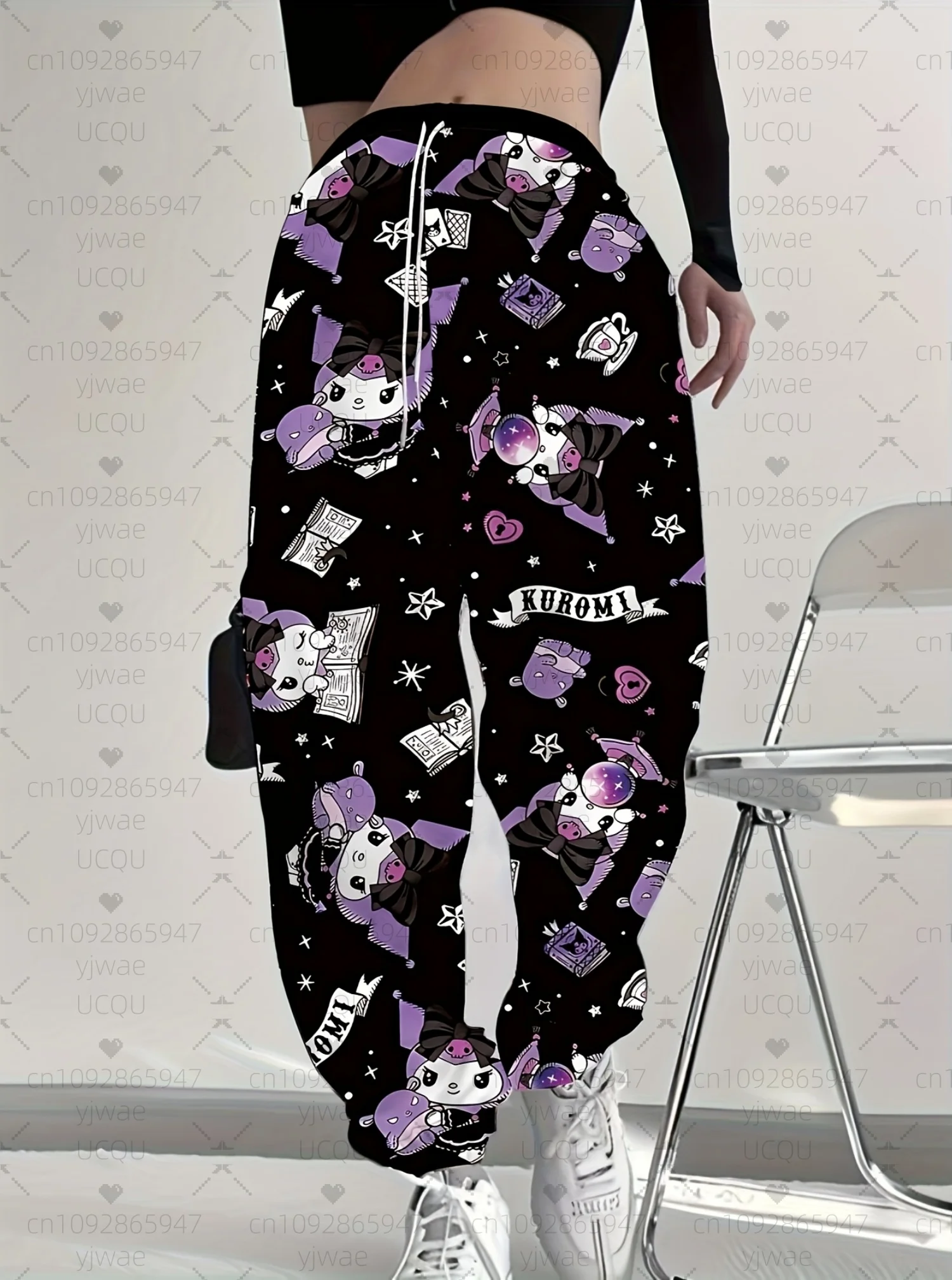 Celana Jogger Kasual Wanita Musim Semi/Gugur 2025 Celana Panjang Pria Outdoor Kawaii Kuluomi Pakaian Wanita