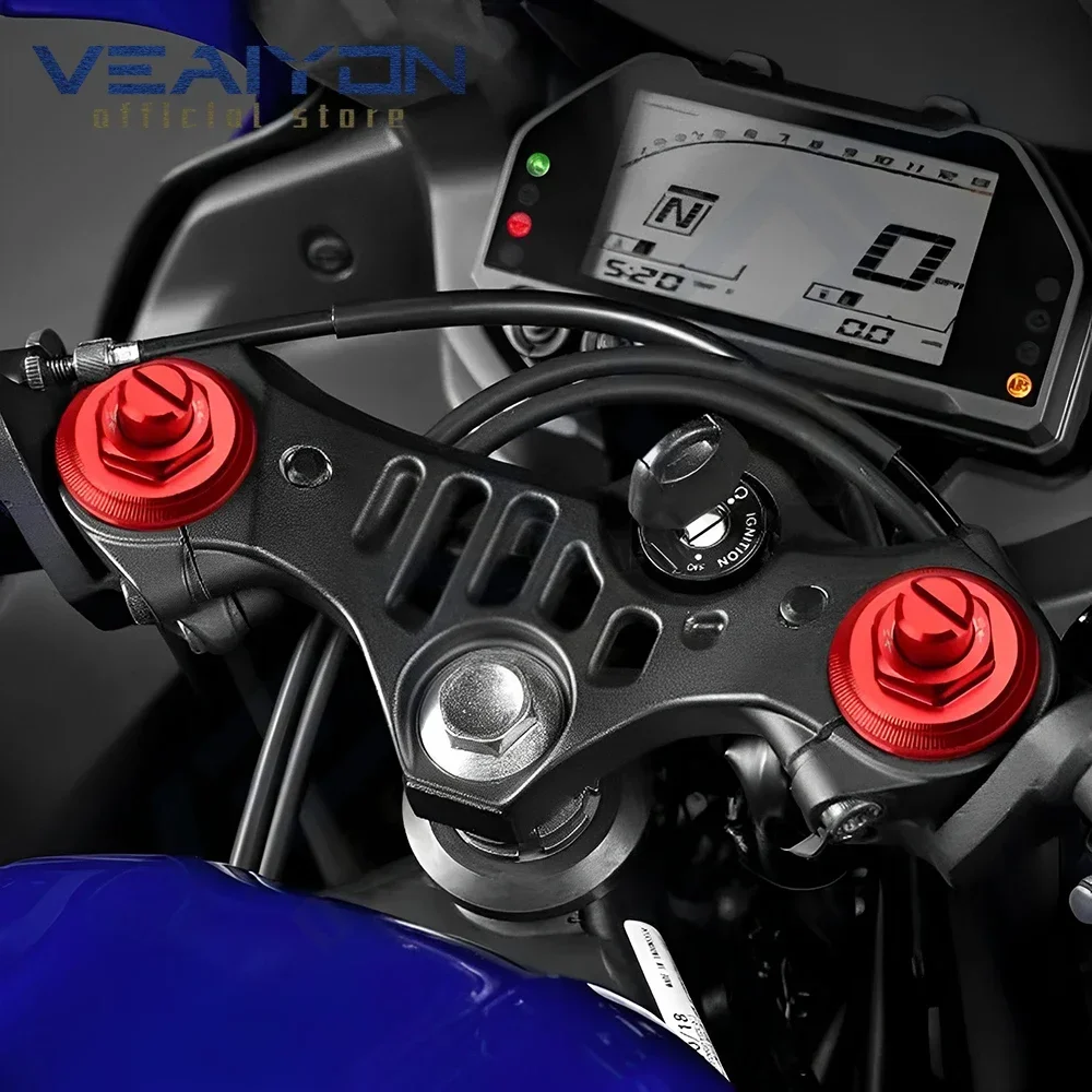For YAMAHA YZF R3 MT03 YZF-R3 MT-03 Motorcycle Accessories Front Shock Absorber Screw Preload Adjusters Bolts Fork Cover Cap