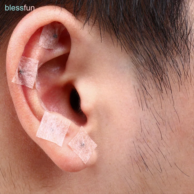 100Pieces=1Box/Pack  Ear Press Seeds Acupuncture Multi-Condition Ear Seed Acupressure Kit  Vaccaria Plaster Bean Massage