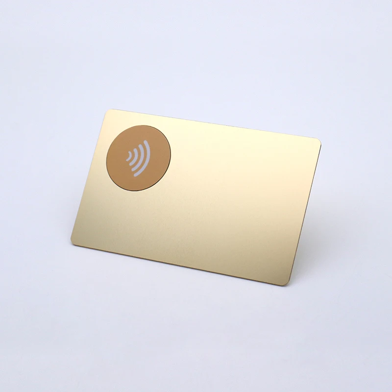 Customized.product.best quality business metal card blanks customized gold rfid nfc chip metal card