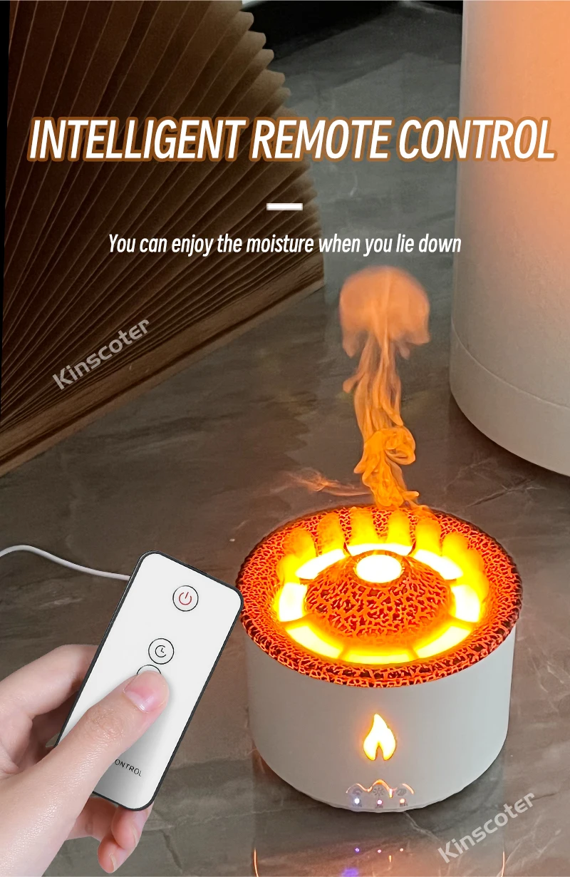 Jellyfish Smoke Ring Aroma Diffuser Creative Volcanic Air Humidifier Aromatherapy for Home Office Bedroom/Essential Oil Set