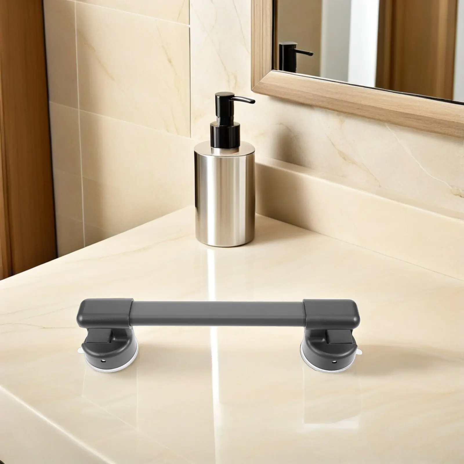 Suction Cup Bath Handle Strong Suction Heavy Duty Bathroom Safety Grab Bar for Seniors Tub Shower Non Slip Bathroom