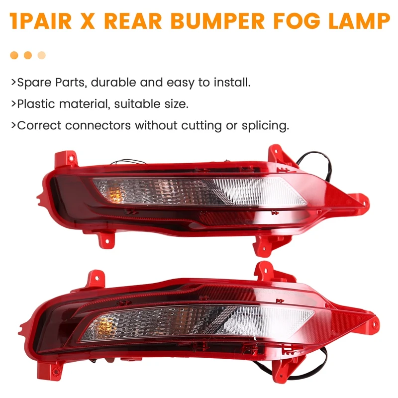 Car Rear Bumper Fog Lamp Reflective Warning Light Brake Light For Hyundai Tucson 2021-2023 92405-N8000 92406-N8000