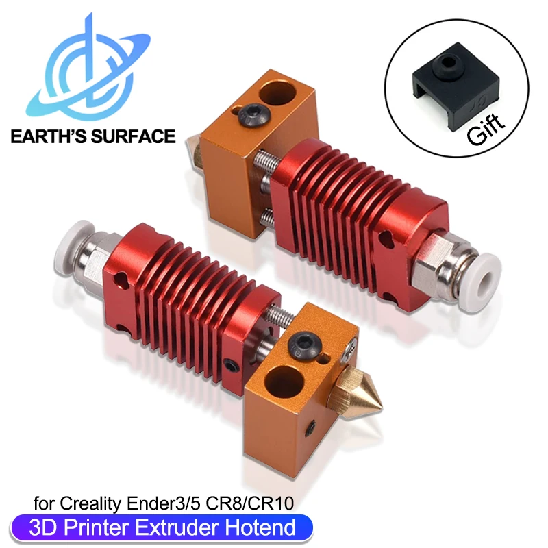 3D Printer Ender 3 Metal J-Head CR10 MK8 Hotend Extruder Kit Heat Block Nozzle Heater Thermistor for CR10s Pro Ender3 V2 Ender 5