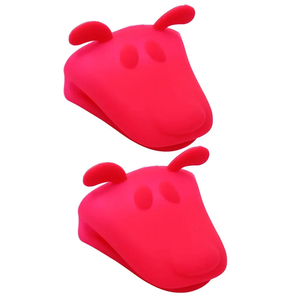 

2Pcs Silicone Oven Mitts Animal Shaped Heat Resistant Gloves Kitchen Red Cooking Accessories Temperature -40 to 230 Anti Slip