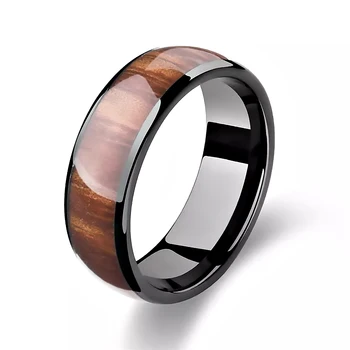T5577 Chip Epoxy Wood Grain Ceramic Rewritable 125kHz RFID Smart Finger Ring for Clone TK4100 or EM4100 Keycards