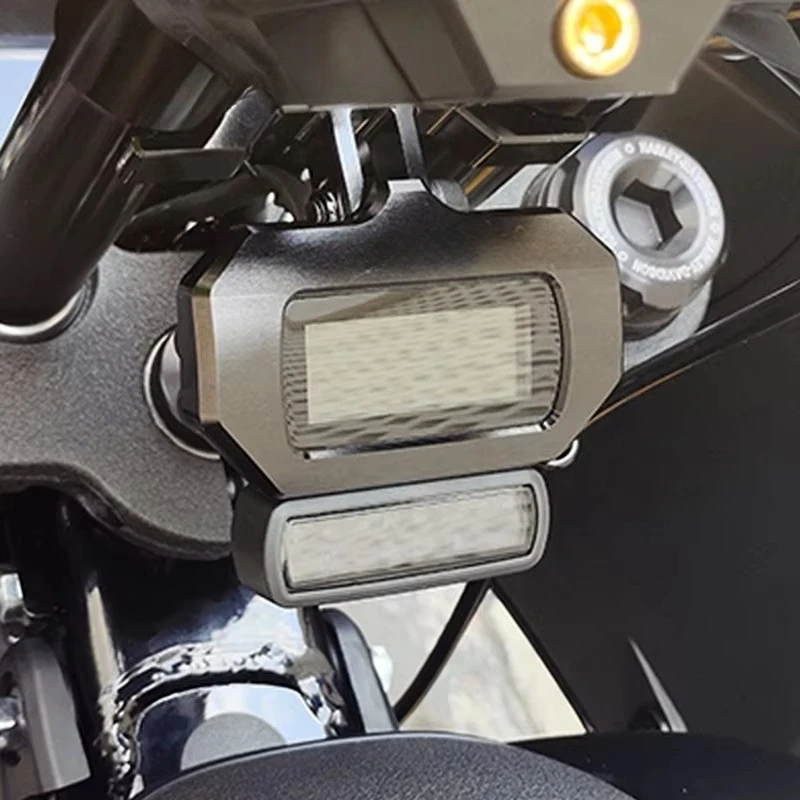 Black3 2018-Later HD Motorcycle Street Bob and LowRider ST T-Bar Gauge Mount with New T-BAR Clamp for Breakout Tachometer