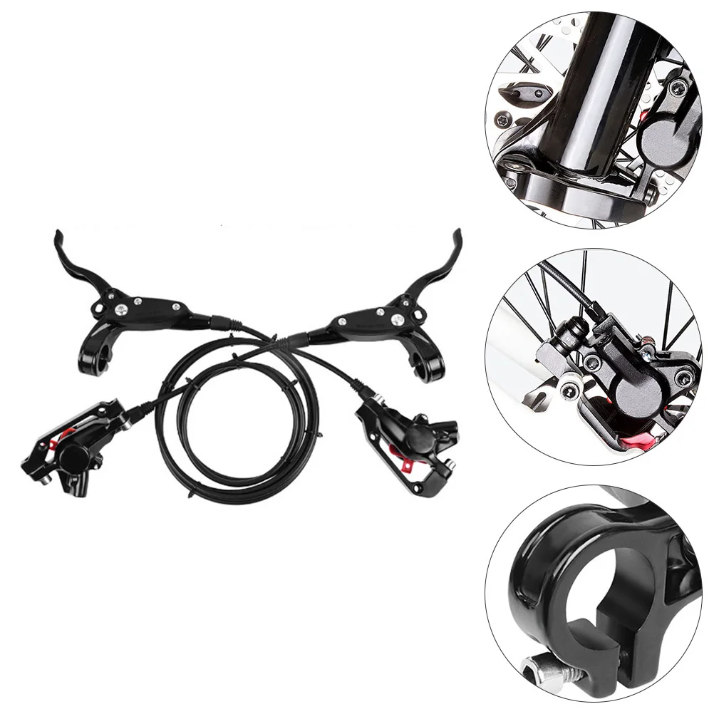 

1 Set Universal Mountain Bike Set Oil Disc Brake Kit Alloy Braking Parts Wear Resistant High Sensitivity Sturdy Durable Glossy