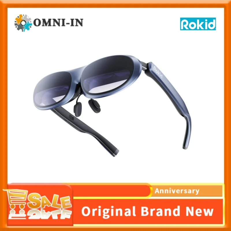 Rokid Max AR 3D Smart Glasses Micro OLED 215”Max Screen 50° FoV Viewing For Phones/Switch/PS5/Xbox/PC Smart On Sales