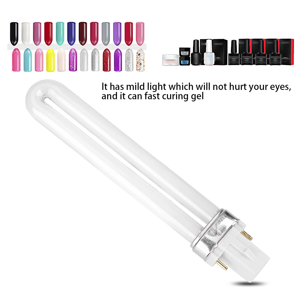 Nail Lamp Bulb 9W 4Pcs/Set Manicure UV Nail Dryer Lamp Bulb 9W Nail Polish Gel Curing Light Tube
