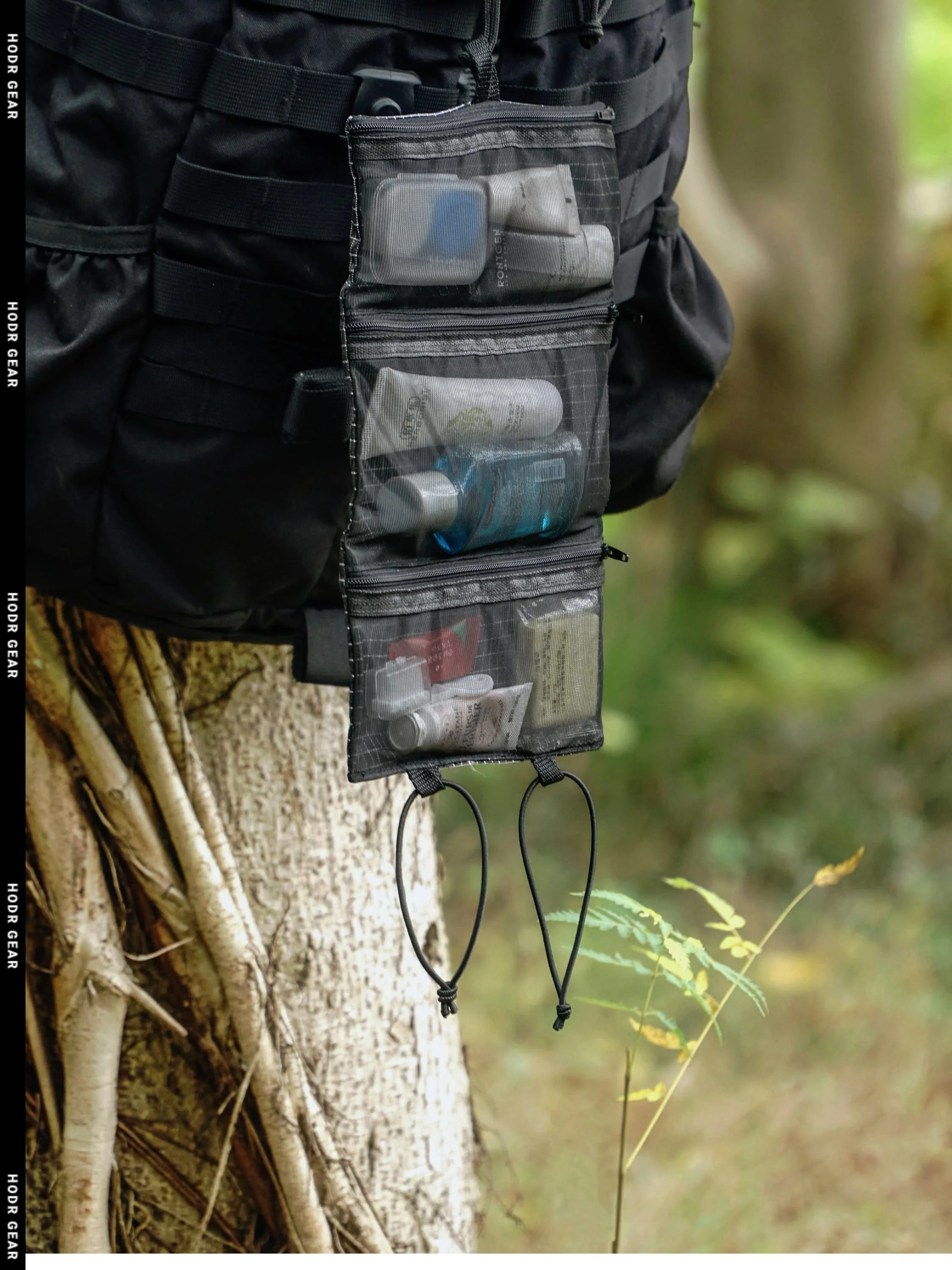 HODRGEAR Ultraleichter Toilettenartikel-Organizer UHMWPE Gridstop | 35 g aufrollbarer Netzbeutel | YKK-Reißverschlüsse | Wander- und EDC-Aufbewahrung UL GEAR – Detail 12