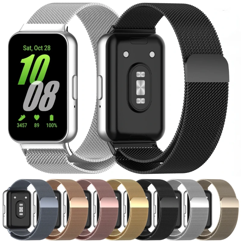 

Milanese Loop Strap For Samsung Galaxy Fit 3 Belt Metal Magnetic Bracelet Wristband For Samsung Galaxy Fit 3 Correa Accessories