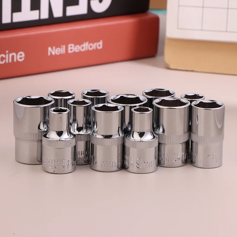 1pcs Hexagonal Socket 12.5mm 6-angle Socket Head Sleeve Tool Socket Wrench Accessories Set