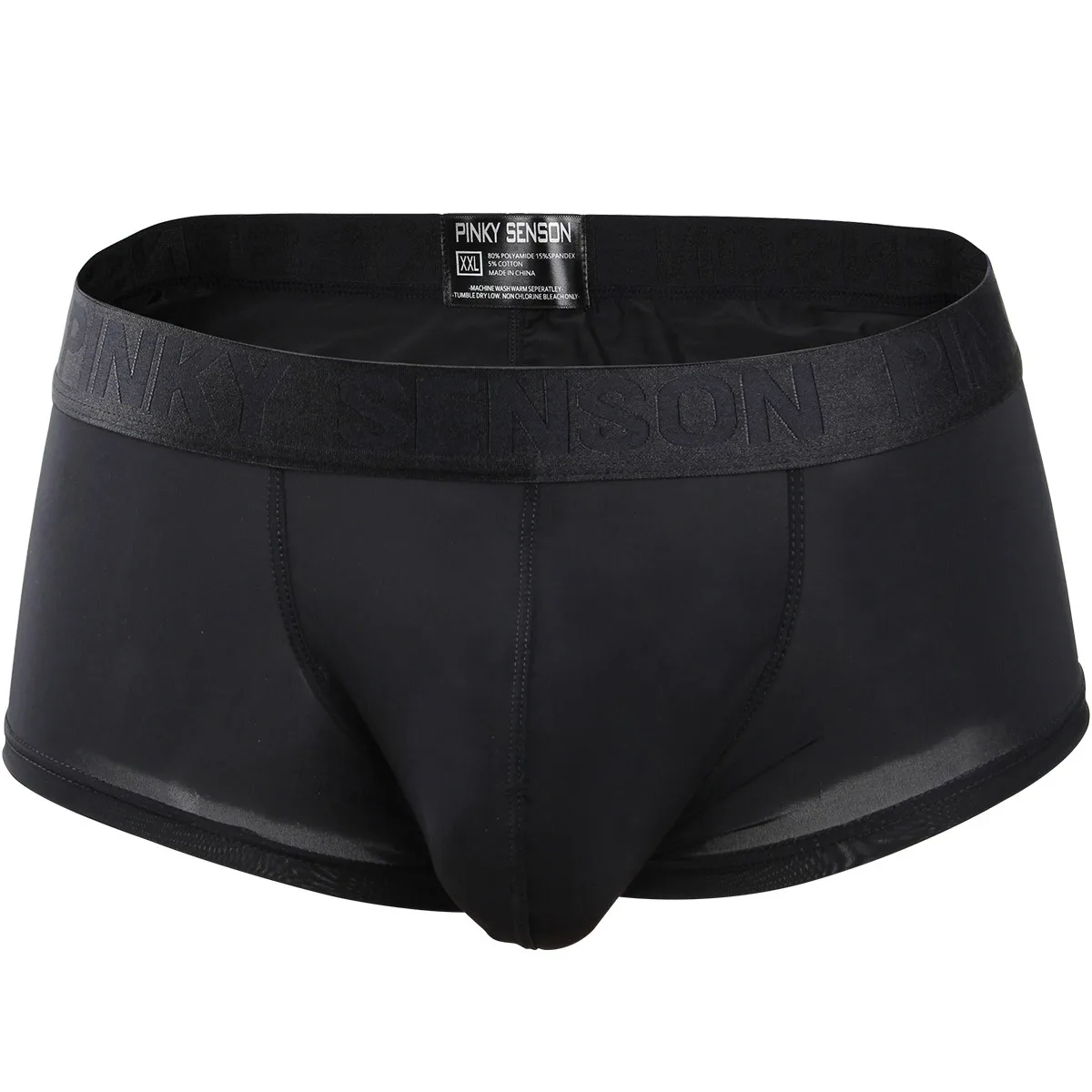 

Men's Sexy Bulge Boxy Underwear Ice Silk Boxer Briefs Youth Low Waist U Pouch Ultra-Thin Wide Waistband Breathable Sports Trunks