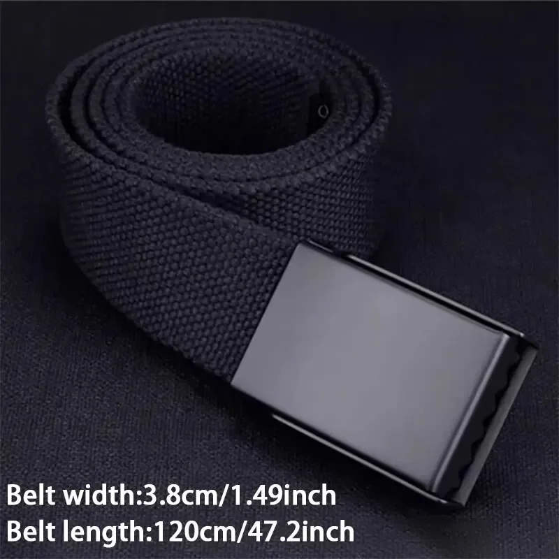Men\'s Belt Fashion New Unisex Trousers Belt Women\'s Belt Canvas Belt Breathable Outdoor Tactical for Jeans Adjustable Waist Belt