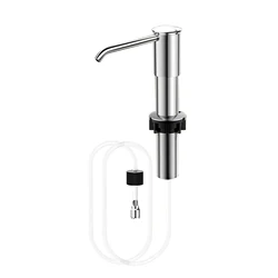 Dispensador de jabón de acero inoxidable, Kit de tubo de extensión para fregadero de cocina, dispensador de jabón líquido, detergente para loción de baño, bombas de prensa manual