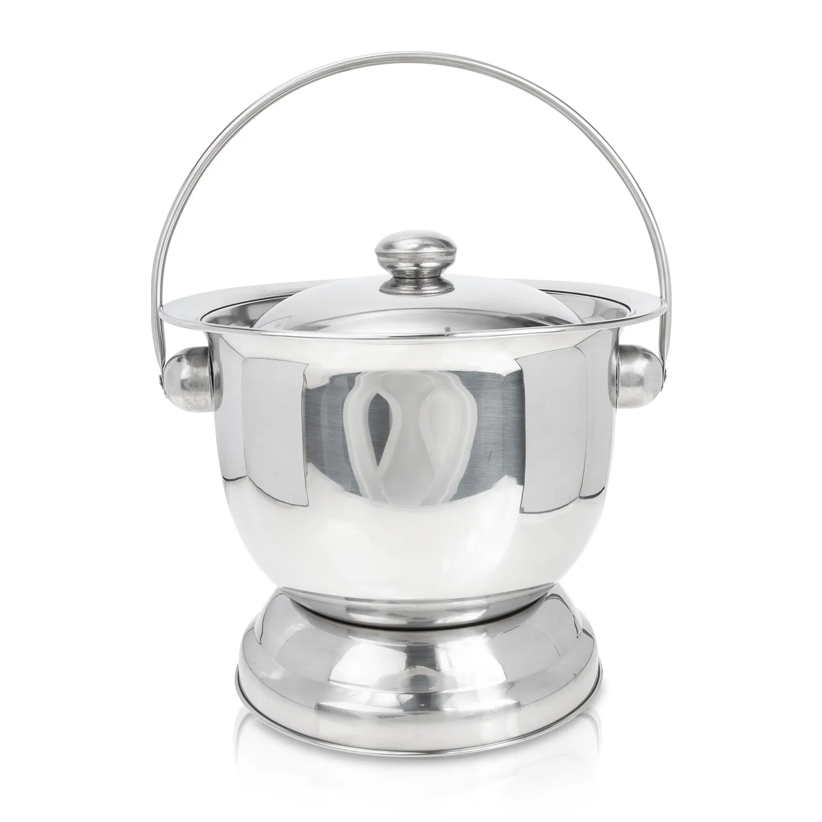 ステンレス鋼小便器ポット耐久性のある厚い素材のポータブルベッドサイドチャンバーポットハンドル付き臭気シール付き子供や高齢者向け