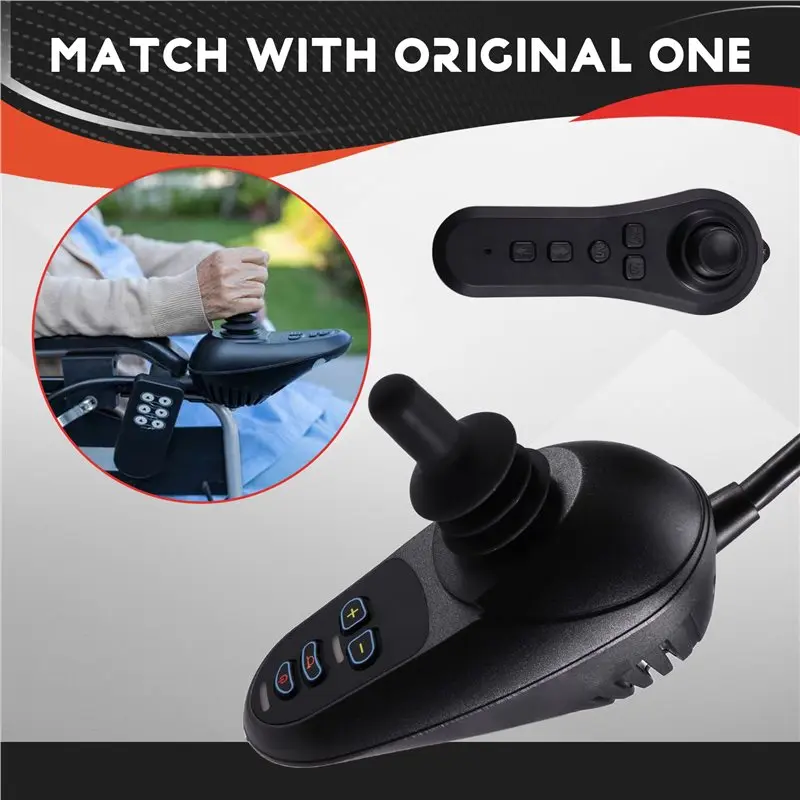 A73X-24V عصا التحكم للكرسي المتحرك الكهربائية العالمية، وحدة تحكم مزدوجة، مقبض تحكم بلوتوث لاسلكي