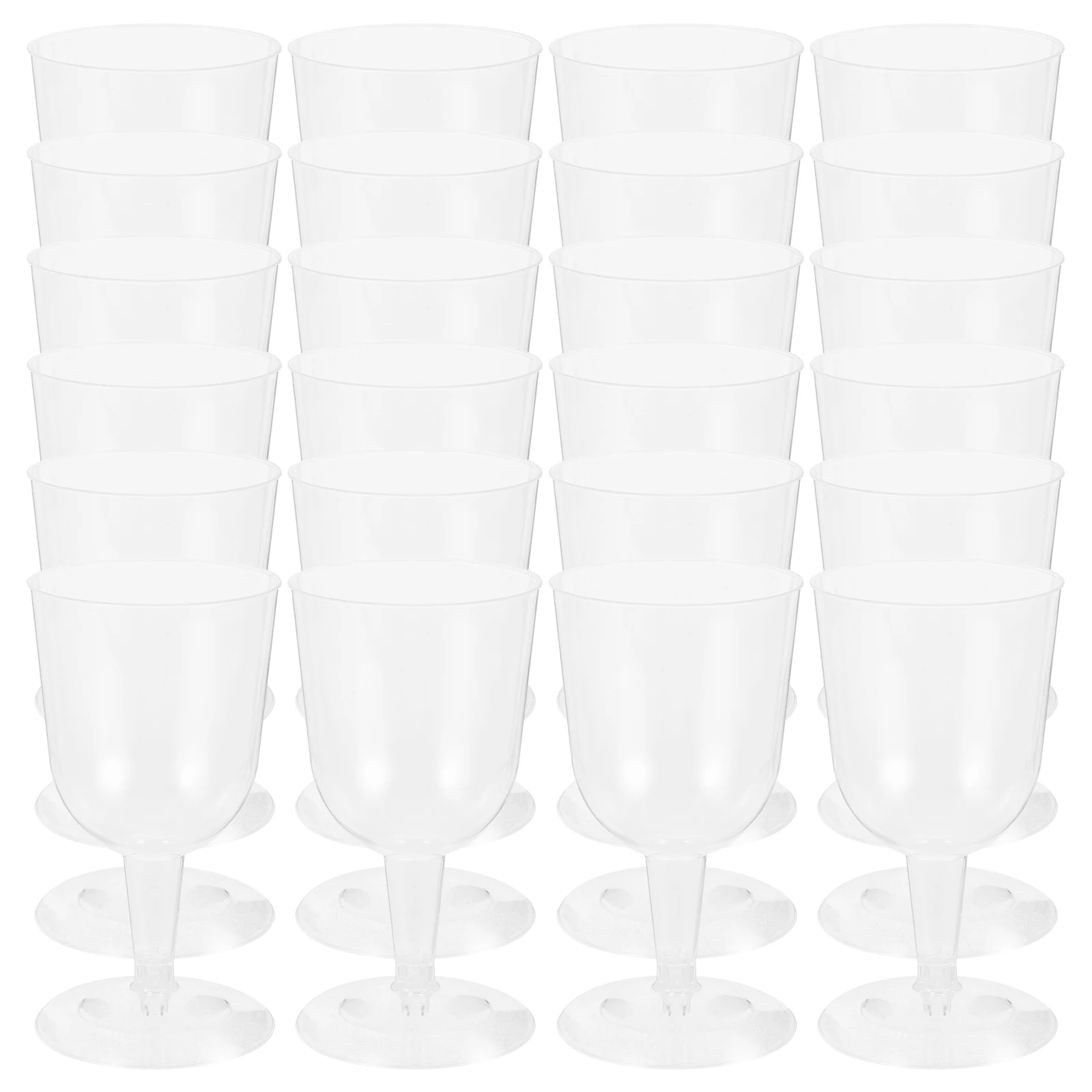 

24pcs Glasses Clear 180ml Plastic Cups Sturdy Plastic Water Cup Bottom Ideal for Parties Weddings Home Decor