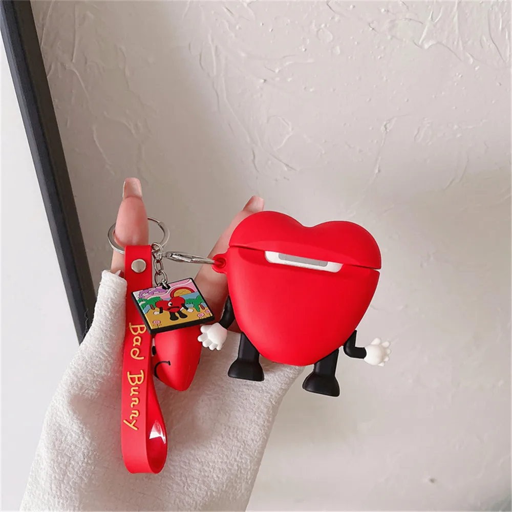 ثلاثية الأبعاد الكرتون أون فيرانو سين تي باد الأرنب Airpods برو 2 الحال بالنسبة Airpods 3 برو 1 2 سماعة لاسلكية تعمل بالبلوتوث سماعة غطاء وقائي قلادة