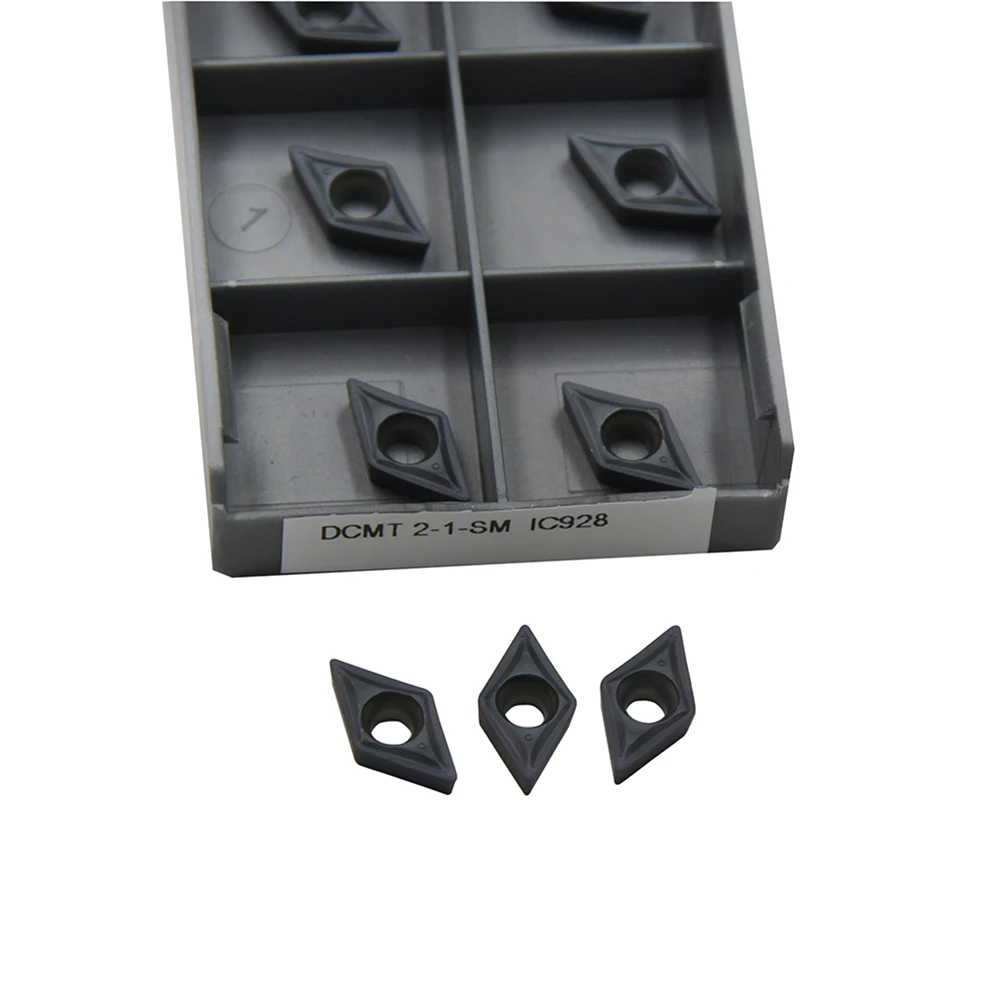 10 PCS DCMT2-1-SM/3-1-SM DCMT070204/11T304/11T308-SM IC907/IC928 Carbide inserts Tough and wear-resistant, high quality